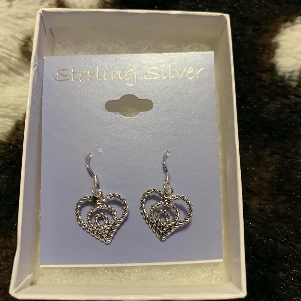 Sterling Silver Rope Hearts